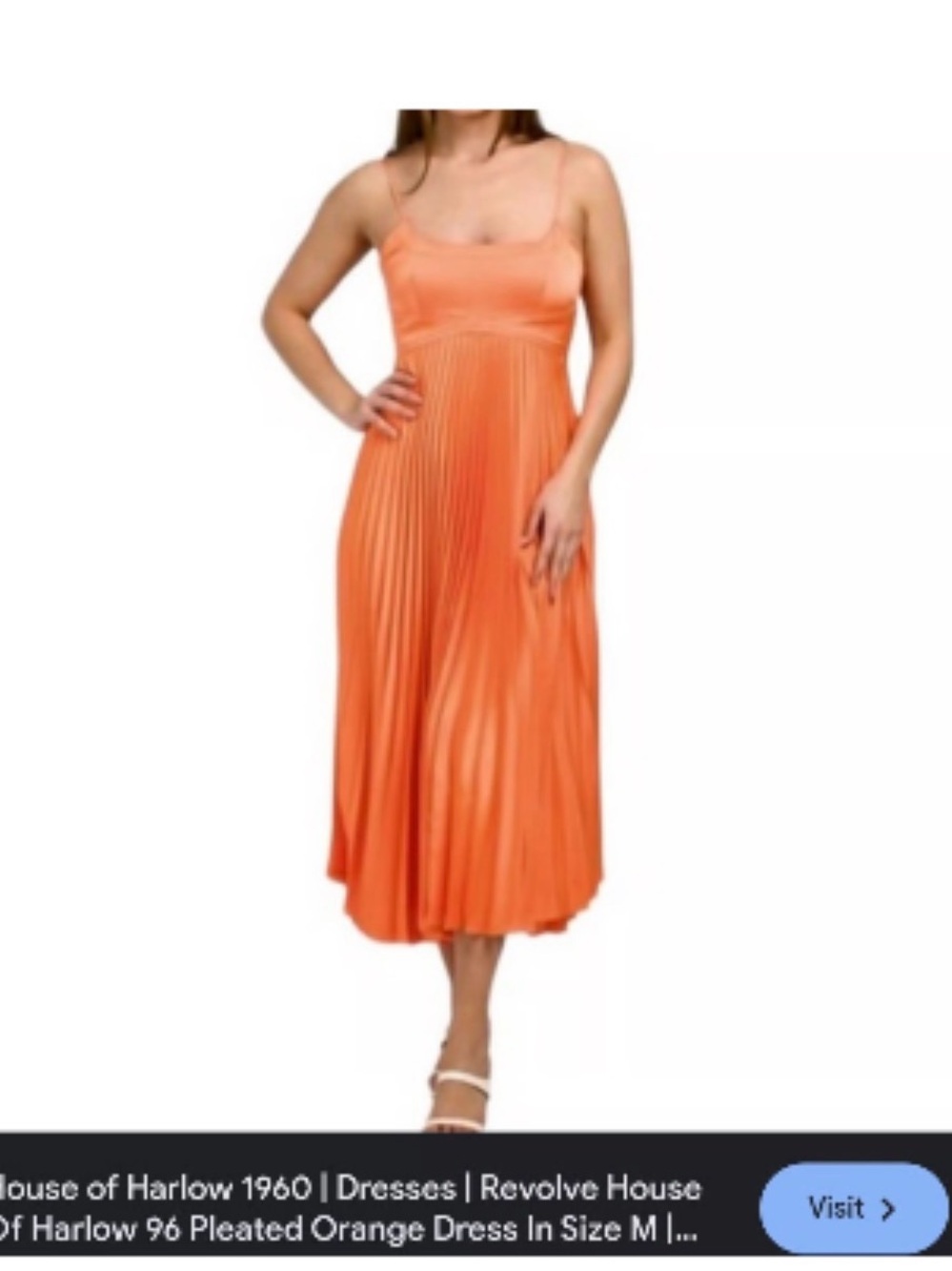 House of Harlow 1960 Square Neckline Midi Length Dress size L